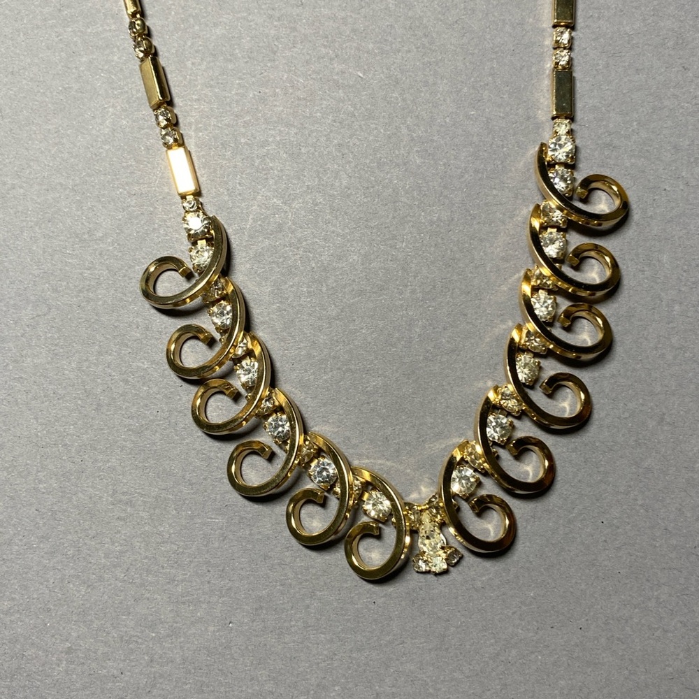 Vintage 1950s Sarah Coventry Celestial Fire rhinestone necklace